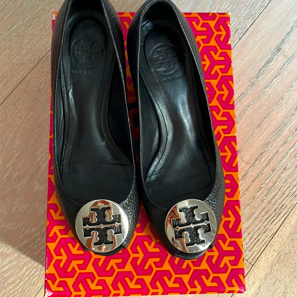 Brand new Tory Burch wedges. Barely worn. Box included